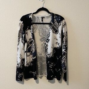 VIP Monochrome Paisley Cardigan